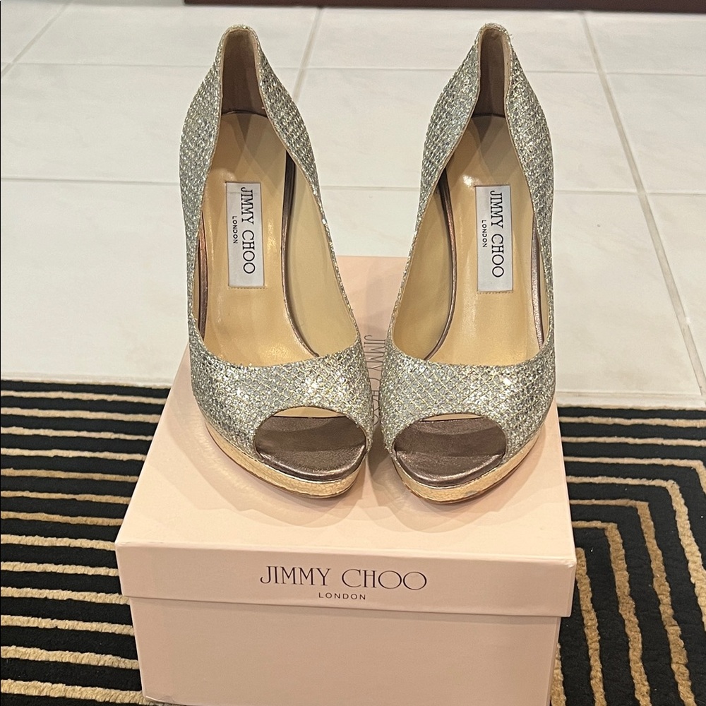 Jimmy Choo Glitter Heels